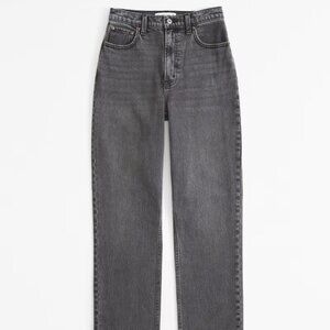 NWT Abercromerbie & Fitch 90s straight Ultra High Rise Curve Love 36/22, black